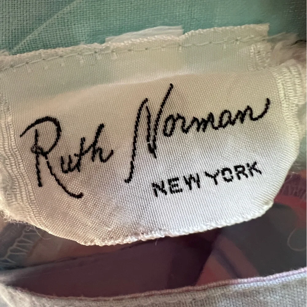 Ruth Norman New York Pastel Striped Dress Vintage Size Small pleated rainbow - Picture 4 of 5